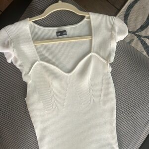 NWOT GAP white corset sweater top